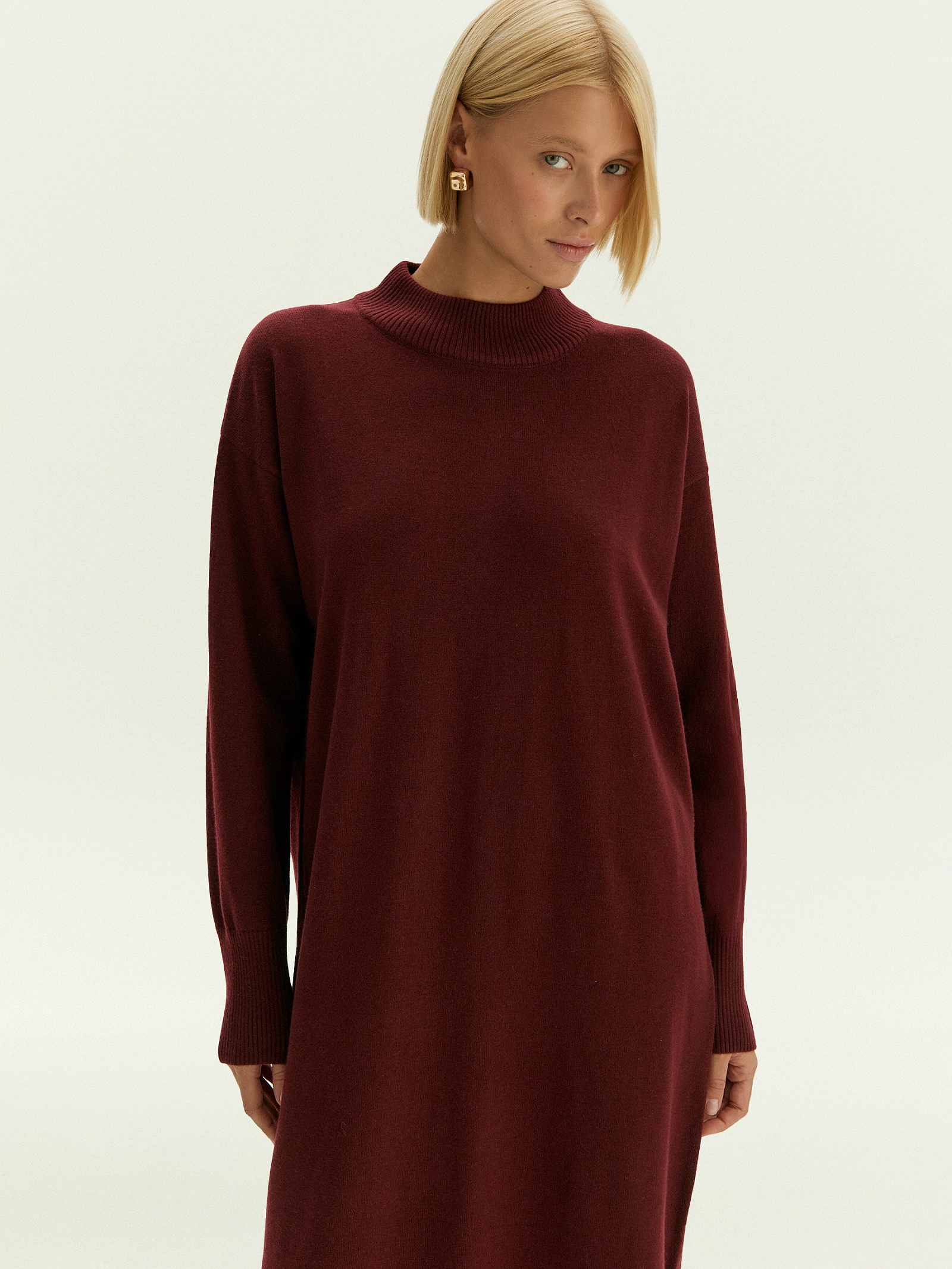 Платье миди из костюмной шерсти